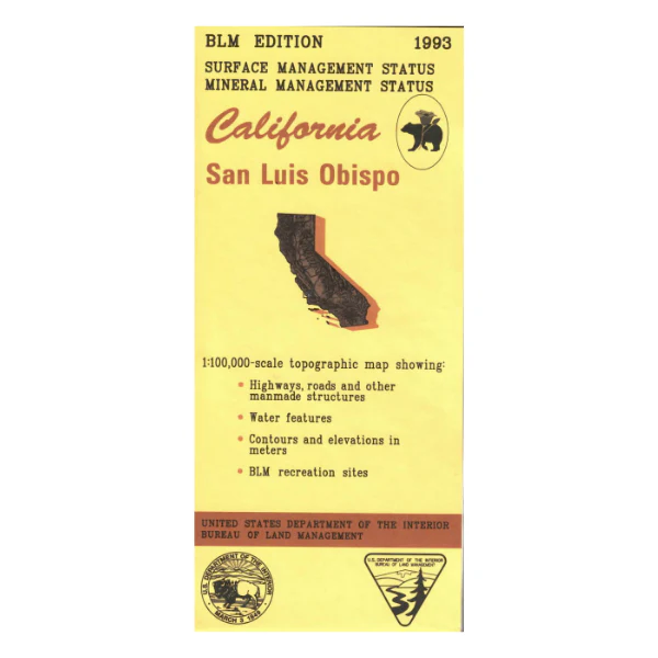 Map: San Luis Obispo CA (Mineral) - CA445SM
