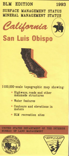 Map: San Luis Obispo CA (Mineral) - CA445SM - Image 2