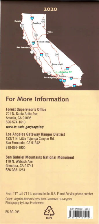 Map: Angeles National Forest CA - Image 3