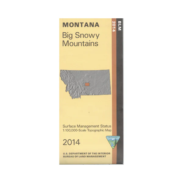 Map: Big Snowy Mountains MT - MT1014S