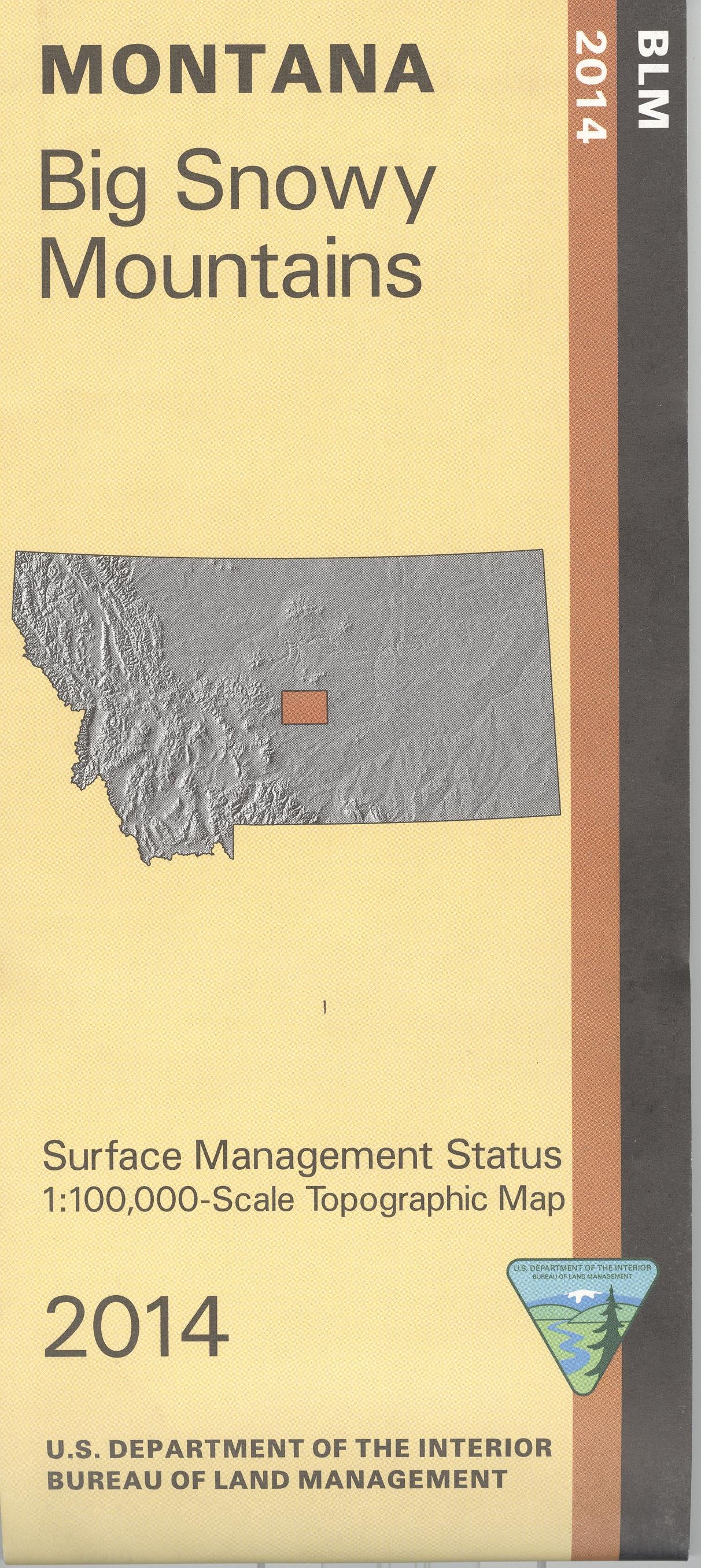 Map: Big Snowy Mountains MT - MT1014S - Image 2