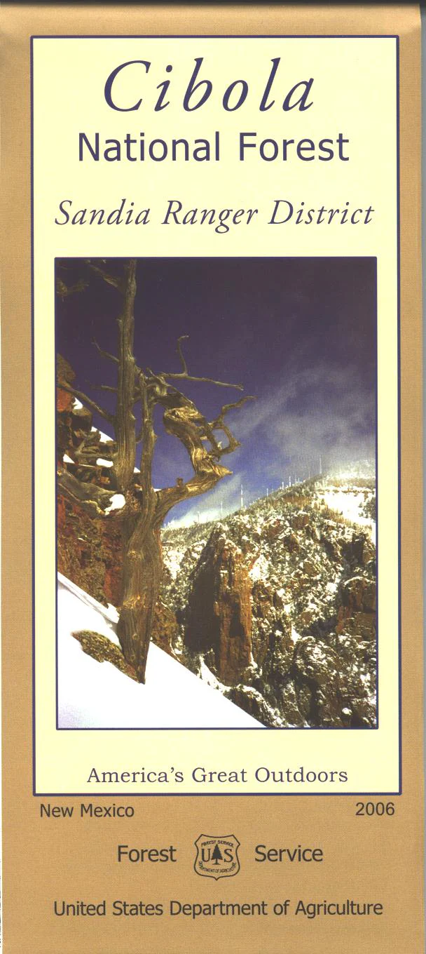 Map: Cibola National Forest NM Sandia District (2006 Edition) - Image 2