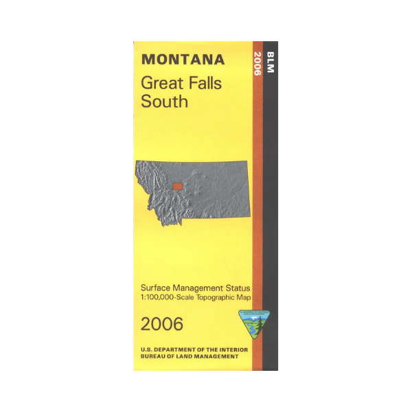 Map: Great Falls South MT (SURFACE) - MT1086S