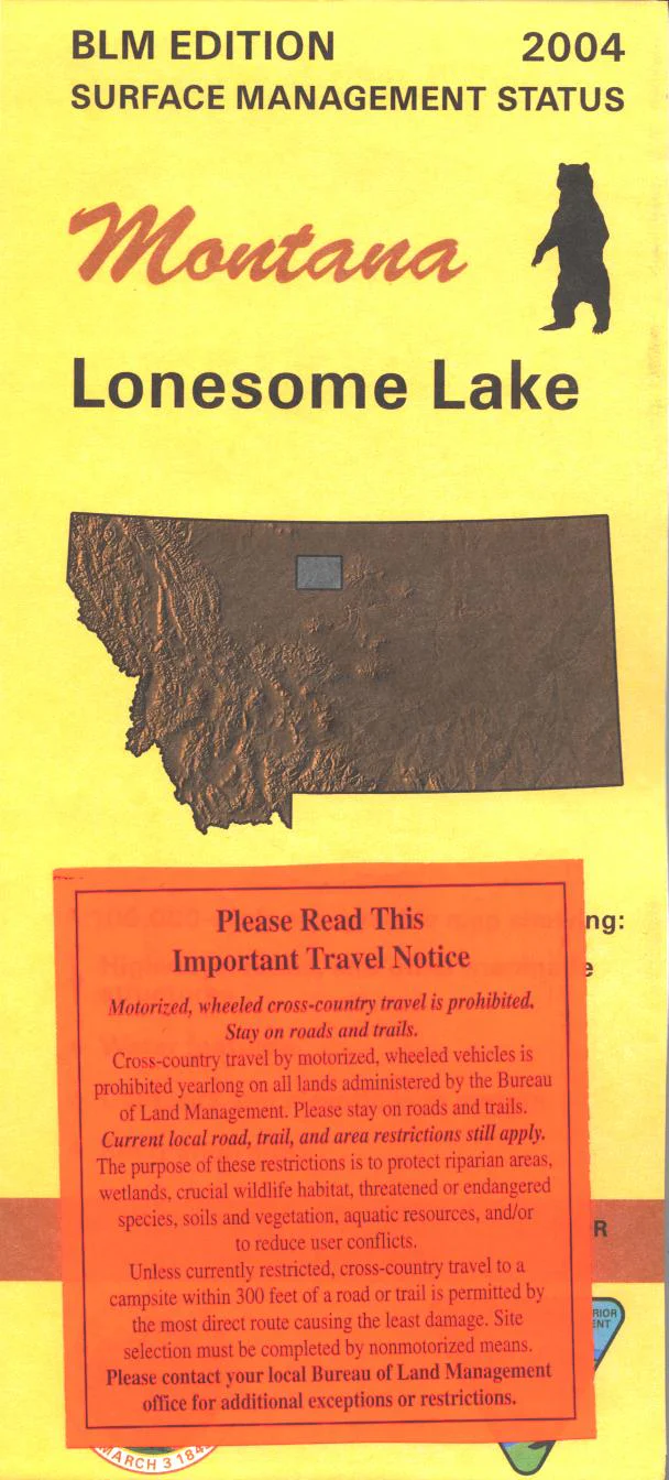 Map: Lonesome Lake MT - MT1121S - Image 2