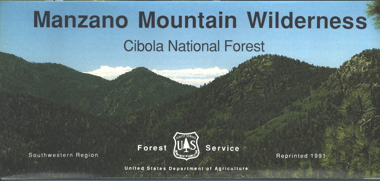 Map: Cibola NF, Manzano Mountain Wilderness NM - Image 2