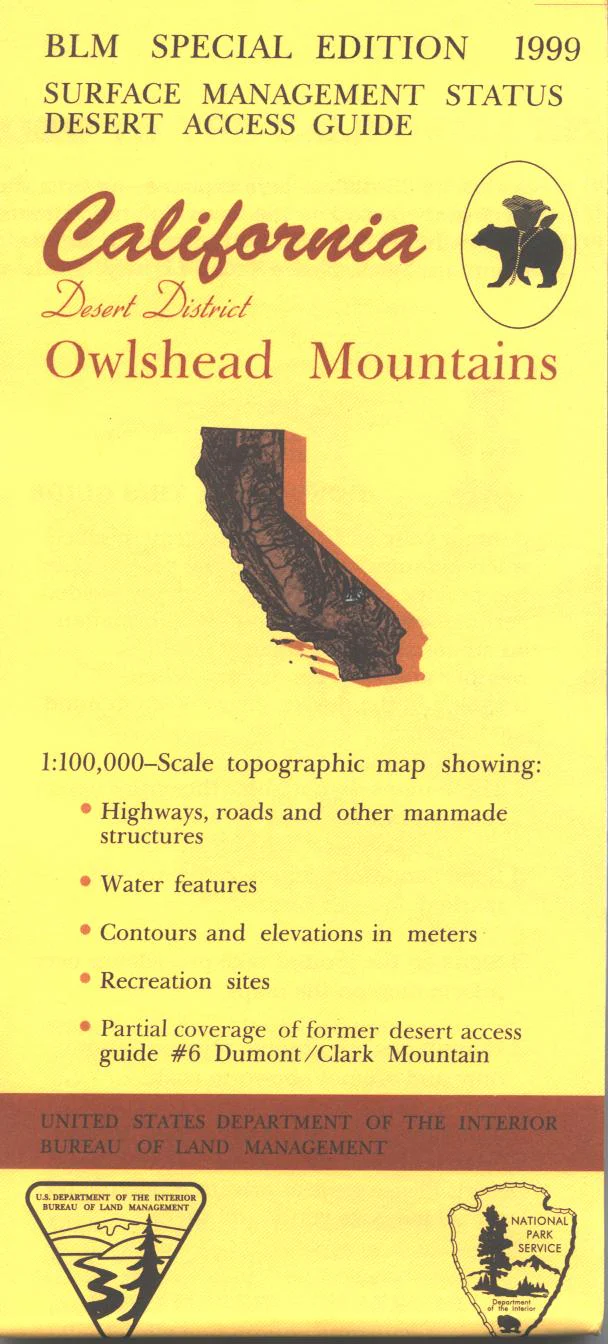Map: Owlshead Mountains CA - CA320S - Image 2