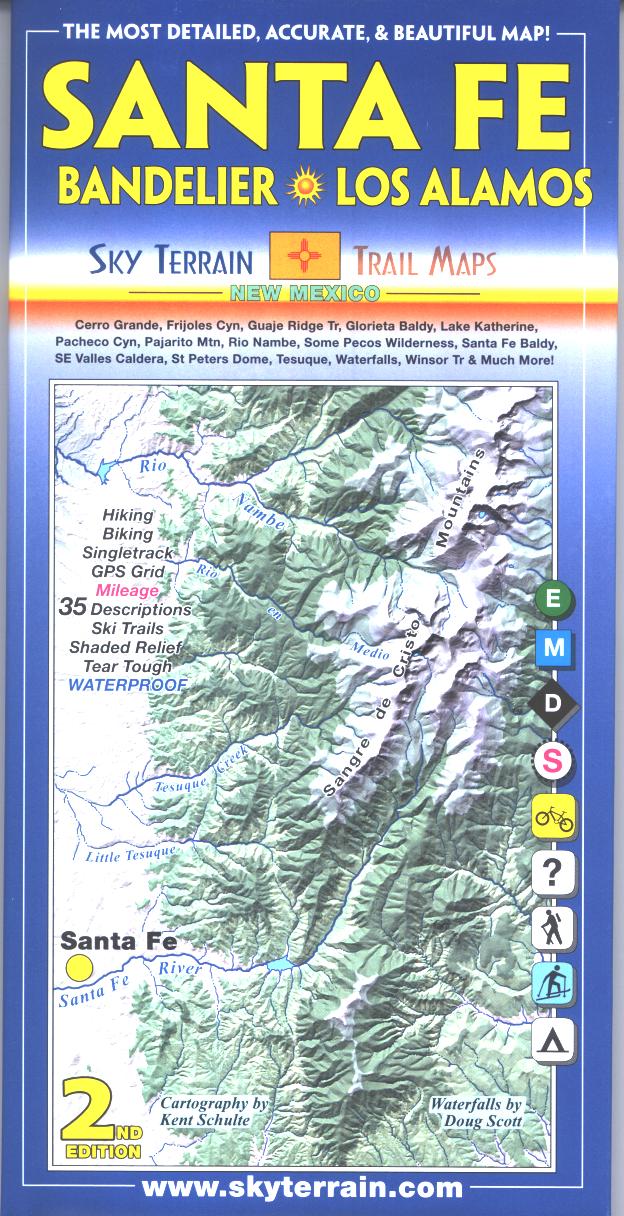 Map: Santa Fe, Bandelier, & Los Alamos