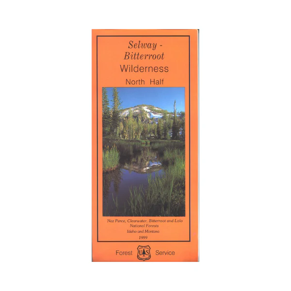 Map: Selway-Bitterroot Wilderness ID/MT North Half