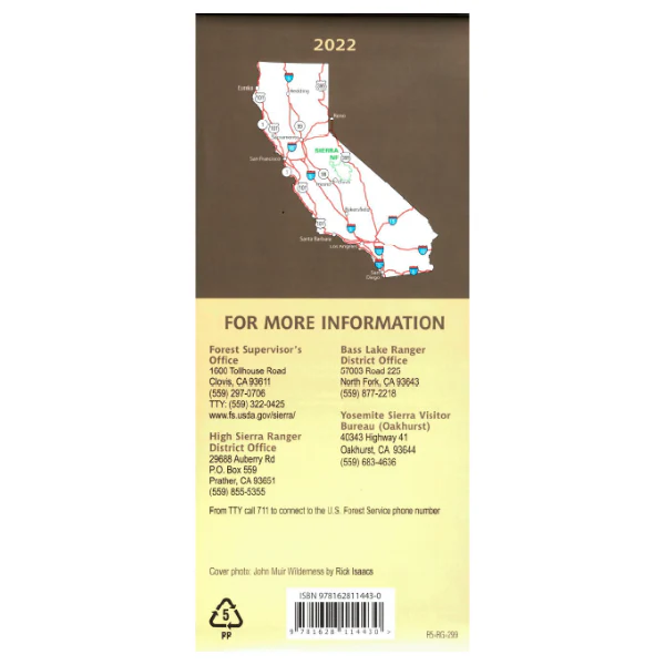 Map: Sierra National Forest CA - Image 2