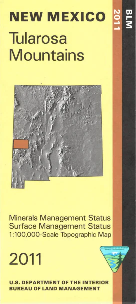 Map: Tularosa Mountains (Mineral) NM - NM059SM - Image 2