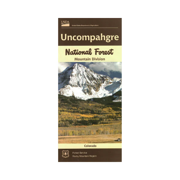 Map: Uncompahgre National Forest Mountain Division CO