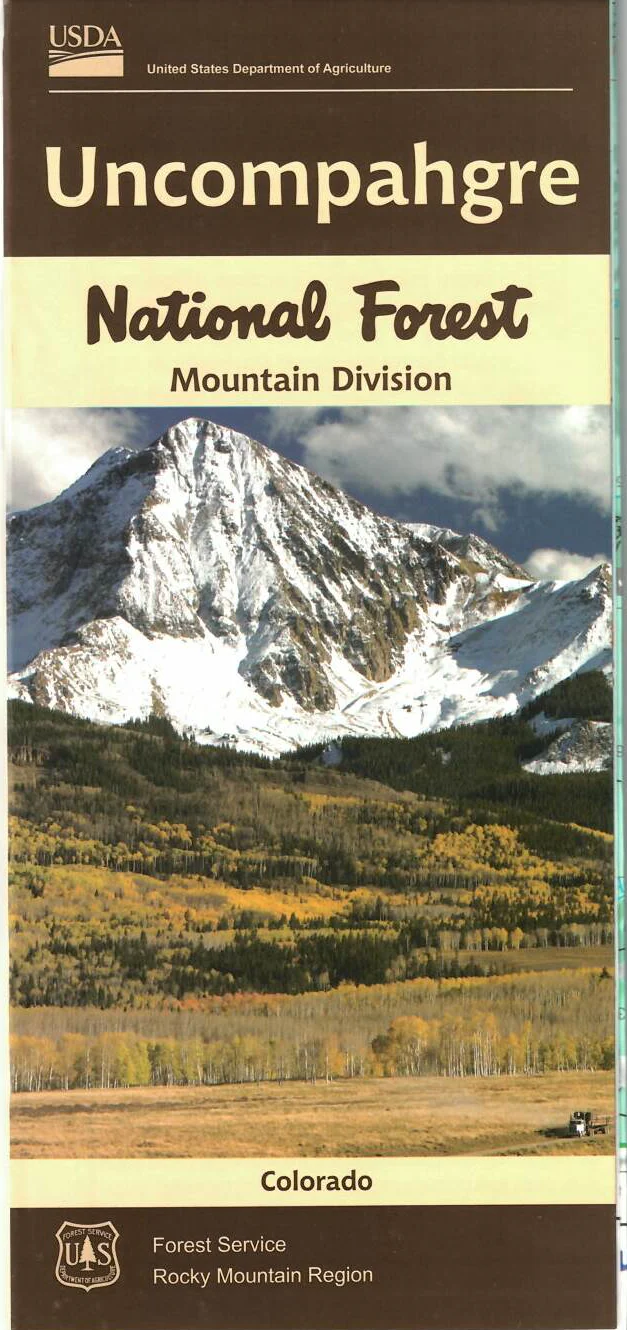 Map: Uncompahgre National Forest Mountain Division CO - Image 2