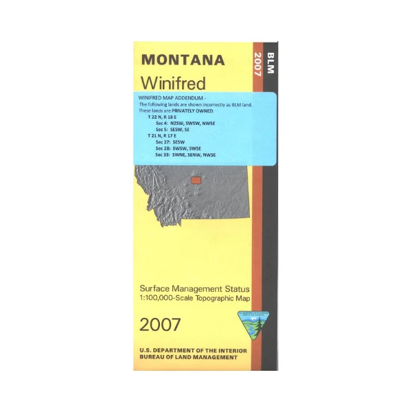 Map: Winifred MT (Surface) - MT1204S